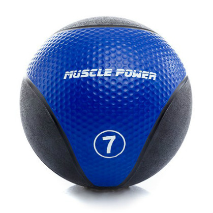 Muscle Power Medicine Ball 7 kg Blauw MP1005 MP1005BLAUW